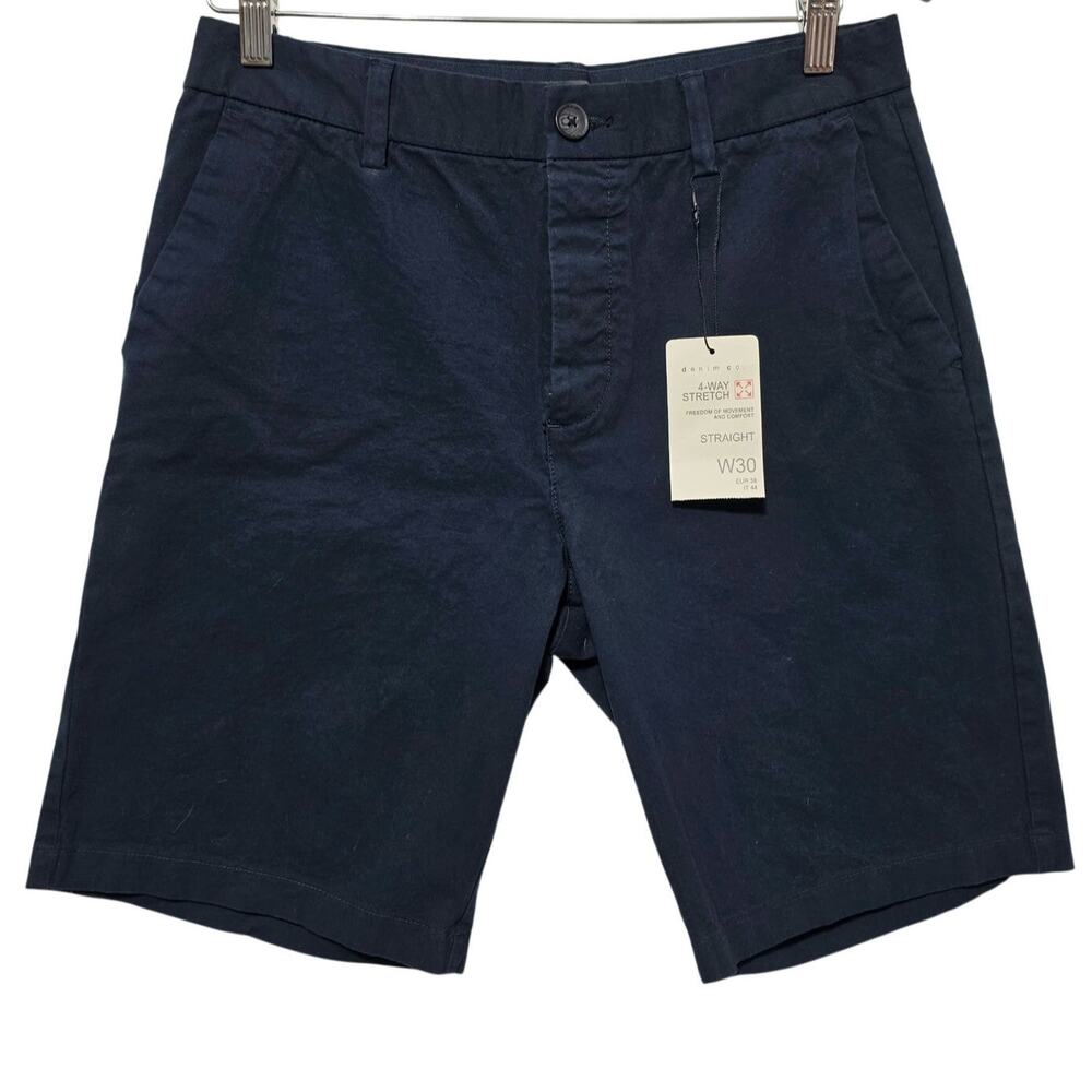 Primark Denim Co. 4-Way Stretch Bermuda Shorts Men's Size 30 Navy NWT Casual